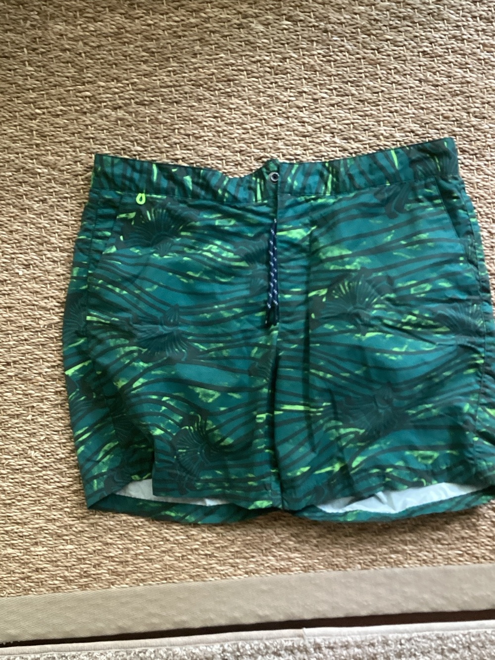 Scotch & Soda Green Patterned Men’s Swim Trunks